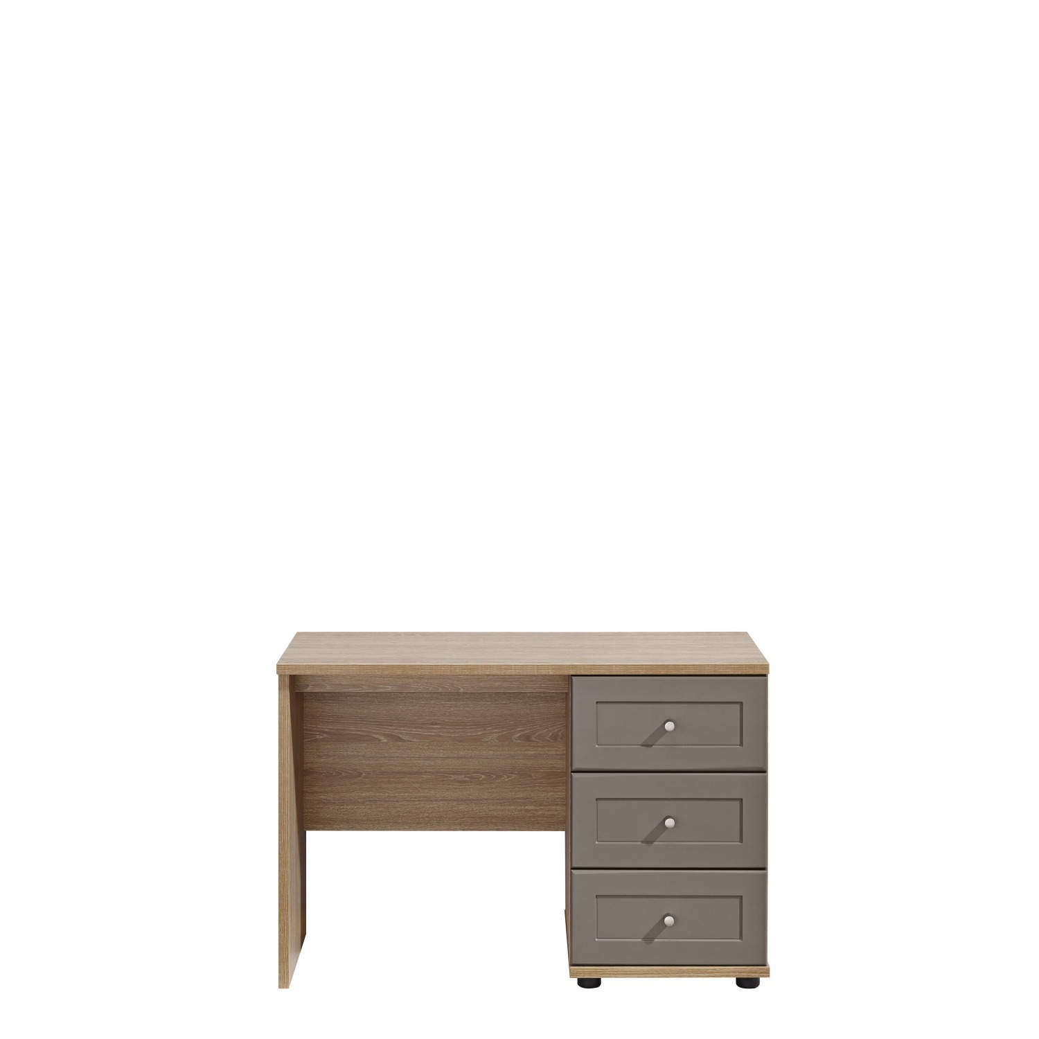 Kingstown Classic Single Pedestal Dressing Table In Bronze and Oak